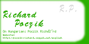 richard poczik business card